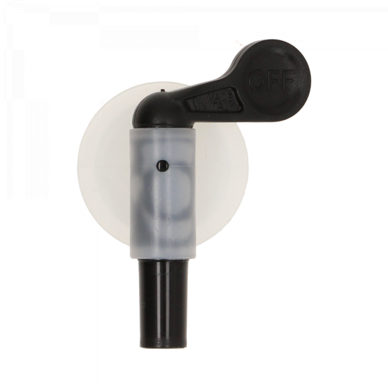 Tap PVC with back nut including 2 seals white/black - Click Image to Close