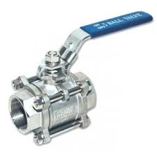 1/2" NPT Stainless Steel 3 Piece Ball Valve - Click Image to Close