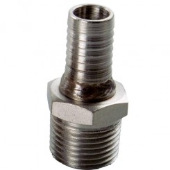 1/2" NPT Male x 3/8" Barb Straight Hose Fitting - Click Image to Close