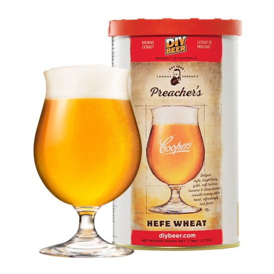 Coopers Preacher's Hefe Wheat 1.7kg - Click Image to Close
