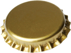 Crown Caps Gold (100's) - Click Image to Close