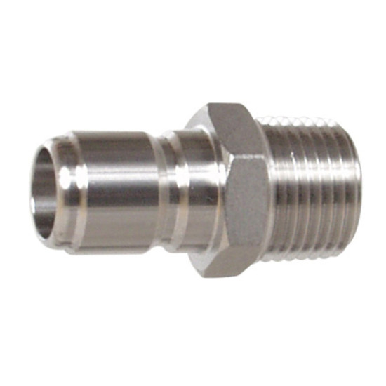 Quick Disconnect Male to 3/4" NPT Male (Stainless Steel) - Click Image to Close
