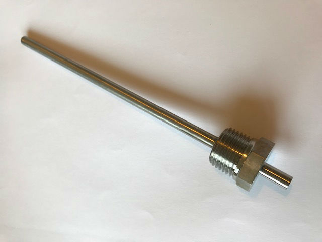 1/2" NPT Thermowell (1/4 " O.D. x 6 " L) - Click Image to Close