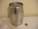 Mini Keg Grey and Bung (5 Litre)