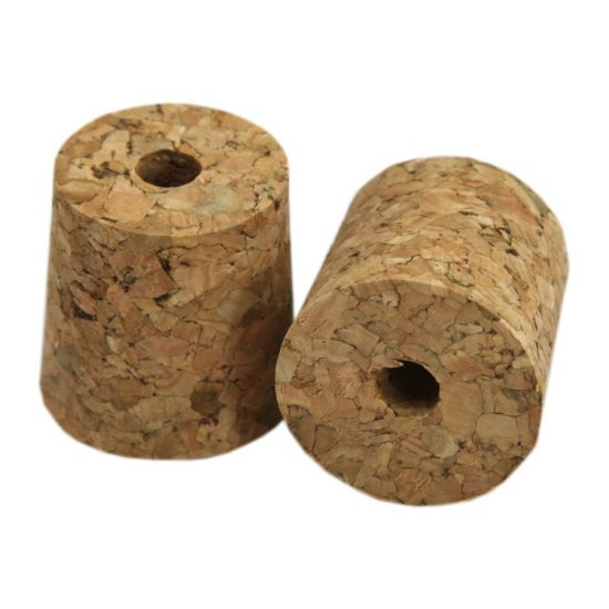 Cork Bung 43/48mm, With Hole (Fits Better Bottle, PET Carboy) - Click Image to Close
