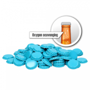 Crown Caps Oxygen Scavenging Light Blue (100's) 26 mm