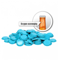 Crown Caps Oxygen Scavenging Light Blue (100's) 26 mm