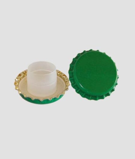 Bottle Crown Caps 29mm diameter with Plastic Undercap Green (200)