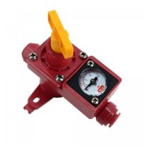 Blowtie Diaphragm Spunding Valve with adjustable pressure relief and pressure gauge