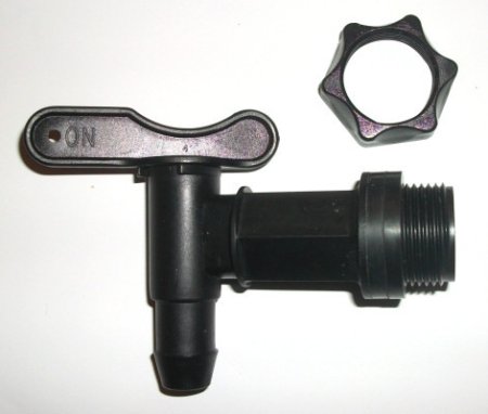 Wine Fermenter Tap, Plastic With Back Nut
