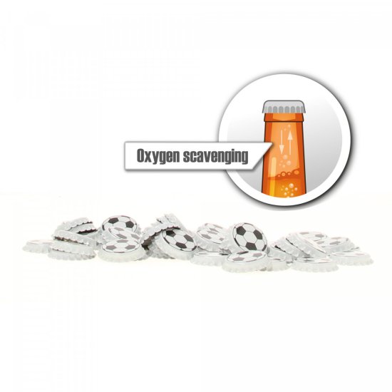 Crown Caps Oxygen Scavenging Football (100's) 26 mm
