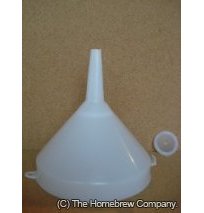 Plastic Funnel 15cm - With fine mesh strainer