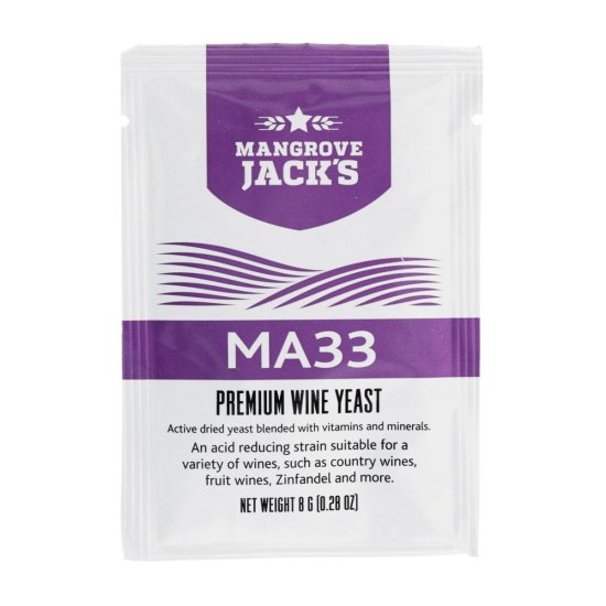 Mangrove Jacks Wine Yeast - MA33 8g (Fruity Whites) - Click Image to Close