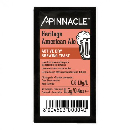 Pinnacle Active Dry Brewing Yeast Heritage American Ale 11.5 g