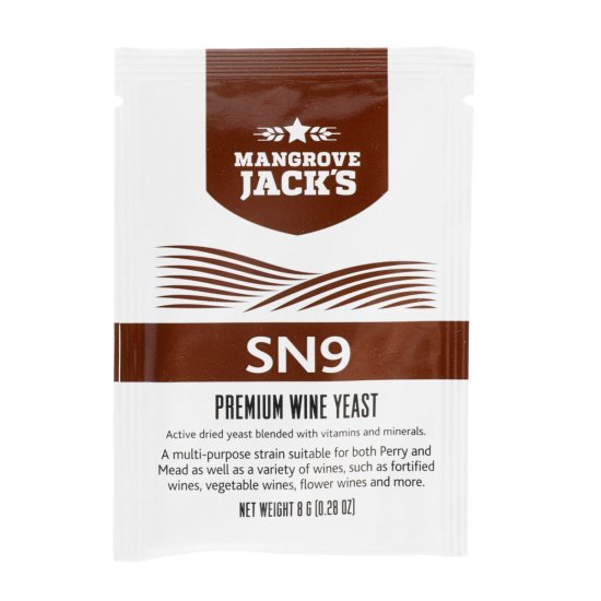 Mangrove Jacks Wine Yeast - SN9 8g (Champagnes, Restart and Cider Yeast) - Click Image to Close