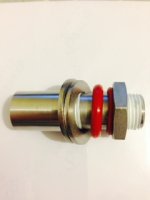 Stainless Steel Cooler Weldless Bulkhead -1/2" NPT