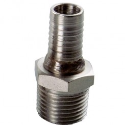 1/2" NPT Male x 3/8" Barb Straight Hose Fitting