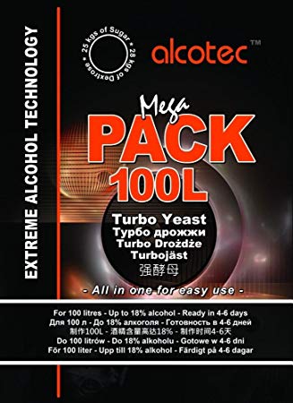 Alcotec MegaPack Turbo Yeast For 100 Litres