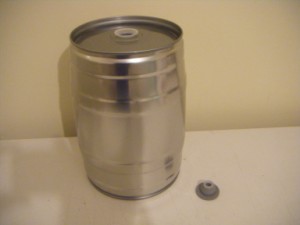 Mini Keg Grey and Bung (5 Litre) - Click Image to Close