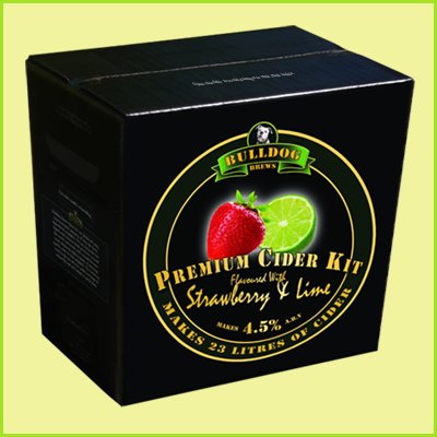 Bulldog Strawberry & Lime Flavoured Cider (40 Pints) 3kg - Click Image to Close